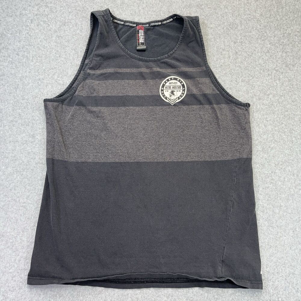 Vintage Metal Mulisha Shirt Mens Large L Sleeveless Tank Top Black Skull Y2K